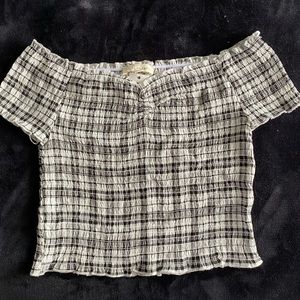 off the shoulder cropped top